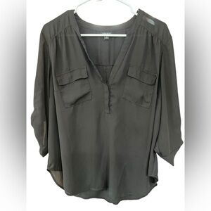 Torrid Charcoal Blouse with Pockets